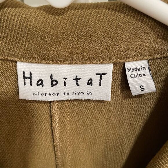 Habitat Womens Hidden Placket Jacket S Khaki Lagom Capsule Stretch Travel - Picture 4 of 6